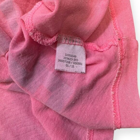 PINK VICTORIA’S SECRET Women’s Hot Pink Logo Racerback Tank Top Size Small - Picture 5 of 6
